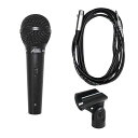 AUDIO 2000'S Audio2000'S ADM1064B Professional Cardioid Dynamic Microphone with 20ft Cable, Microphone Clip and Hard PVC Carrying Case(2)