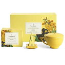 Tea Forte Soleil ギフトセット イエローカフェカップ、ティートレイ、手作りピラミッドティーインフューザーバッグ10個付き Tea Forte S...