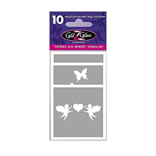 GlitZGlam Things with Wings Tattoo Stencil Set for Glitter Tattoos/Kids Tattoos -DERMATOLOGIST TESTED! GlitZGlam Things with Wings Tattoo Stencil Set for Glitter Tattoos/Kids Tattoos -DERMATOLOGIST TESTED!