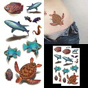 Oottati 3D Beach Sea Marine Animal - Underwater World Shark Turtle Hippocampus F...