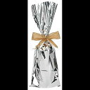 Metallic Mylar Wine Silver Gift Bags for Bottles by MT Products-Sparkle Look- Gr...