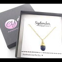 9月の誕生石サファイアクォーツ14Kゴールドフィルドネックレス - 彼女へのギフト CY Design Studio September Birthstone ...