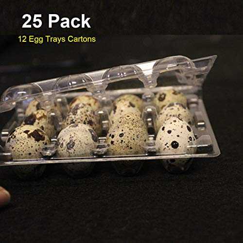 ウズラの卵カートン 25 パック 各 12 個の小さな卵トレイ、ウズラの卵カートン 安いバルク再利用可能、..