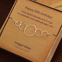女性への50歳の誕生日プレゼント、50歳のジュエリー、50歳の彼女にスターリングシルバーの5サークルネックレス。 Maggie Blake 50th Birth...
