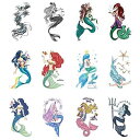 Zotemo 12 Pack Mermaid Temporary Tattoos, Waterproof Body Art Stickers for Women Kids Girls and Models(4)
