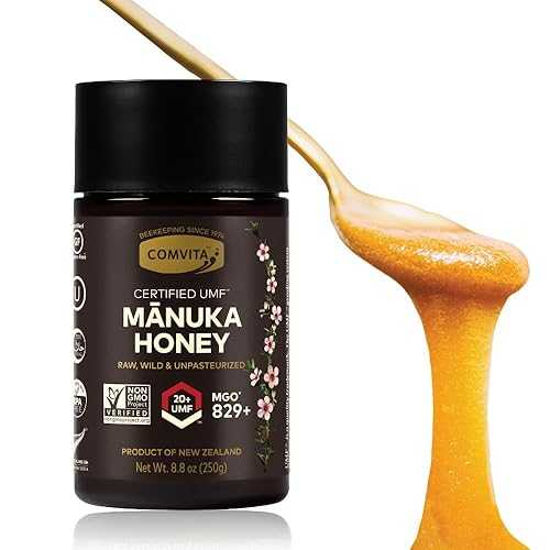 Comvita Manuka Honey (UMF 20+, MGO 829+) New Zealand s #1 Manuka Brand Highest Grade, Superfood for Gut & Support Raw, Wild, Non-GMO 8.8 oz Comvita Manuka Honey (UMF 20+, MGO 829+) New Zealand s #1 Manuka Brand Highest Grade, Superfood for Gut & Support Raw, Wild, Non-GMO 8.8 oz