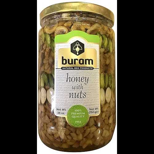 Buram Honey with Nuts, Premium Quality Honey Dipped Mix Nuts with Gour...