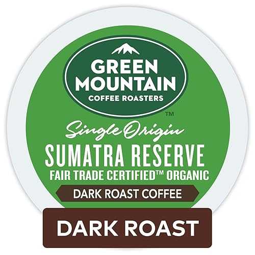 グリーン マウンテン コーヒー ロースターズ スマトラ リザーブ キューリグ シングルサーブ K カップ ポッド、ダーク ロースト コーヒー、12 個 Green Mountain Coffee Roasters Sumatra Reserve Keurig Single-Serve K-Cup Pods, Dark Roast Cof