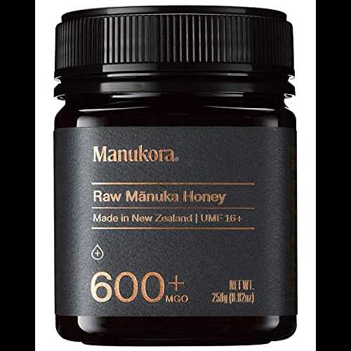 楽天GlomarketManukora UMF 16+/MGO 600+ 生マヌカハニー （250g/8.8oz） 本物の非遺伝子組み換えニュージーランド産蜂蜜、UMF & MGO 認定、巣から手元まで追跡可能 Manukora UMF 16+/MGO 600+ Raw Manuka Honey （250g/8.8oz） Authentic Non-GMO New Zealand Hon