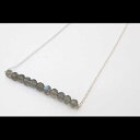 ラブラドライト ペンダント ビーズ バー ネックレス スターリングシルバー チェーン付き 誕生石 ギフト ジュエリー anushruti Labradorite...