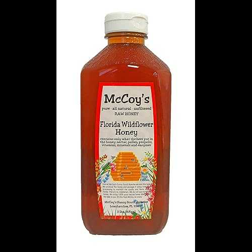 Raw Honey - Pure All Natural Unfiltered & Unpasteurized - McCoy's Honey Florida Wildflower Honey..