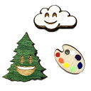 ハッピーリトルツリーとクラウドピンパック 美術の先生へのかわいいギフト Telestic Design Happy Little Tree and Cloud ...