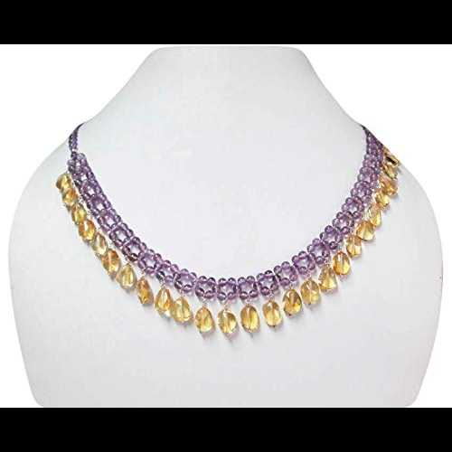 天然アメジスト シトリン ビーズ ステートメント ネックレス スターリング シルバー 2 月の誕生日ジュエリー anushruti Natural Amethyst Citrine Beaded Statement Necklace Sterling Silver February Birthday Jewelry 天然アメジスト シトリン ビーズ ステートメント ネックレス スターリング シルバー 2 月の誕生日ジュエリー anushruti Natural Amethyst Citrine Beaded Statement Necklace Sterling Silver February Birthday Jewelry