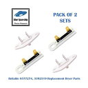 TOOLSCO Reliable (2 セット) 8577274 ドライヤー サーミスタと 3392519 ドライヤー温度ヒューズ。ワールプール乾燥機に適合する...