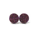 フェイクドゥルージーストーンイヤリング、プラスチックポスト、メタルフリー、10mm バーガンディ Pretty Smart Faux Druzy Stone Earrings on Plastic Post, Metal Free, 10mm Burgundy
