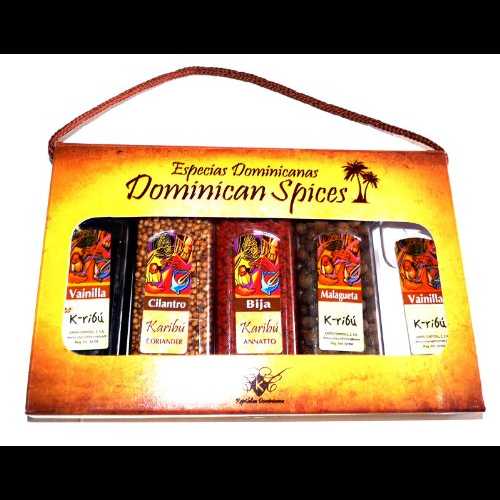 Karibu Kitchen Decoration Gourmet Spices Collection Vanilla, Bija & Coriander From Dominican Republic