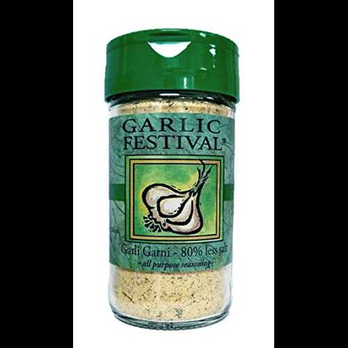 Garlic Festival Foods 低ナトリウムガーリガルニ万能ガーリック調味料 2.6 オンス グルテンフリー、MSG不使用 Garlic Festival Foods Low Sodium Garli Garni All Purpose Garlic Seasoning 2.6 oz. Gluten Free, No MSG