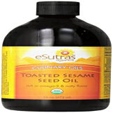 Esutras Organics トーストセサミオイル、16 オンス Esutras Organics Toasted Sesame Seed Oil, 16 Ou..