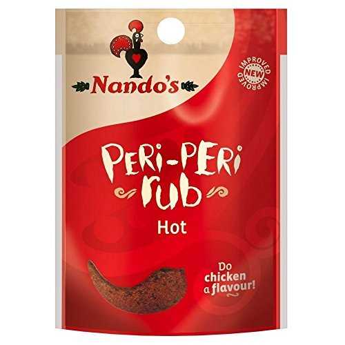 Nando's ホット ペリペリ シーズニング ラブ (25g) - Nando's 2 個パック Nando's Hot Peri Peri Seasoning Rub (25g) - Pack of 2 by Nando's