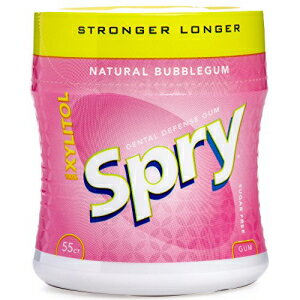 Spry キシリトールガム、ストロングロングバブルガム、55ct Spry Xylitol Gum, Stronger Longer Bubble Gum, 55ct