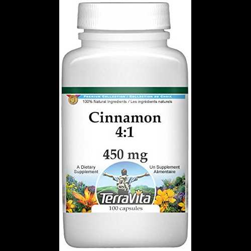 シナモン 4:1-450 mg (100 カプセル、ZIN: 519849) TerraVita Cinnamon 4:1-450 mg (100 Capsules, ZIN: 519849)