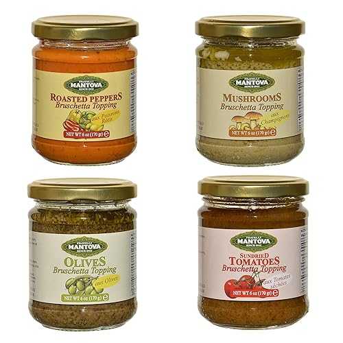 Mantova Mix Italian Bruschetta Topping, 6 Ounce (Pack of 4)