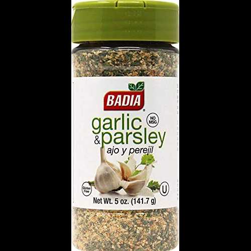 バディア グラウンド ガーリック パセリ入り、5 オンス -- 1 ケースあたり 6 個。 Badia Ground Garlic with Parsley, 5 Ounce -- 6 per case.