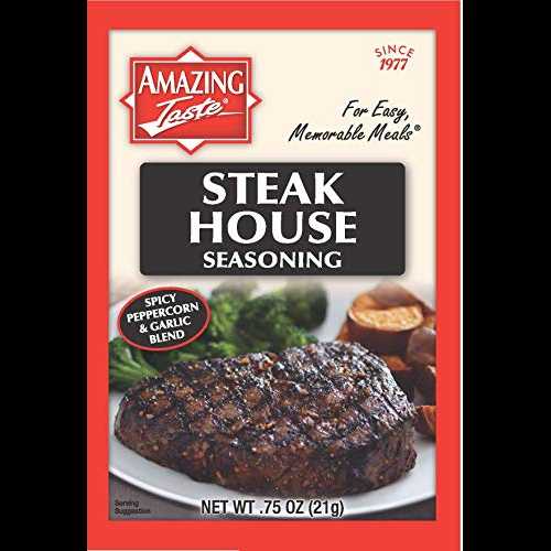 素晴らしい味わいのステーキハウス調味料バンドル (10 パケット - 各 0.75 オンス) Amazing Taste Steakhouse Seasoning Bundle (10 Packets- .75 oz ea.)