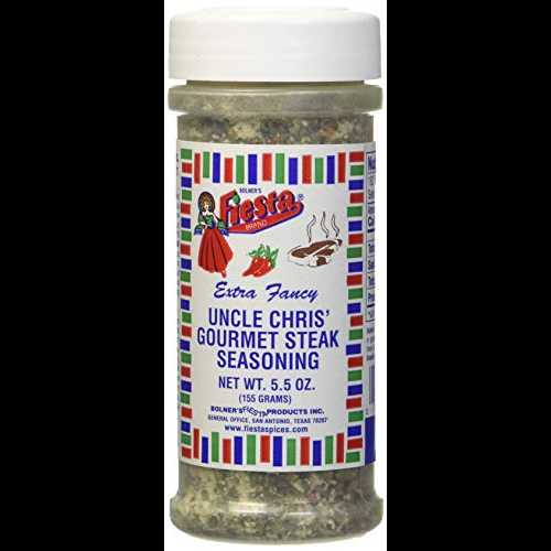 Bolner's Fiesta エクストラ ファンシー アンクル クリス ステーキ シーズニング、5.5 オンス Bolner's Fiesta Extra Fancy Uncle Chris Steak Seasoning, 5.5 Ounces