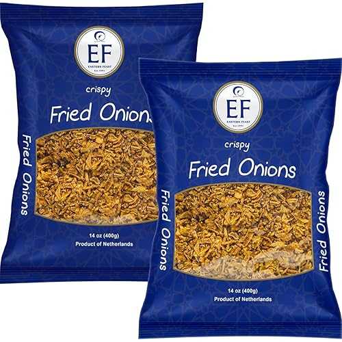 Eastern Feast EF - Crispy Fried Onions (2 PACK) 14 oz each, Kosher, Halal, Product of Netherlands