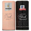 Morton オールナチュラル ヒマラヤ ピンク ソルト & マコーミック ペッパー シェーカー、5.25 オンス Morton All-Natural Himalayan Pink Salt & McCormick Pepper Shakers, 5.25 Ounce