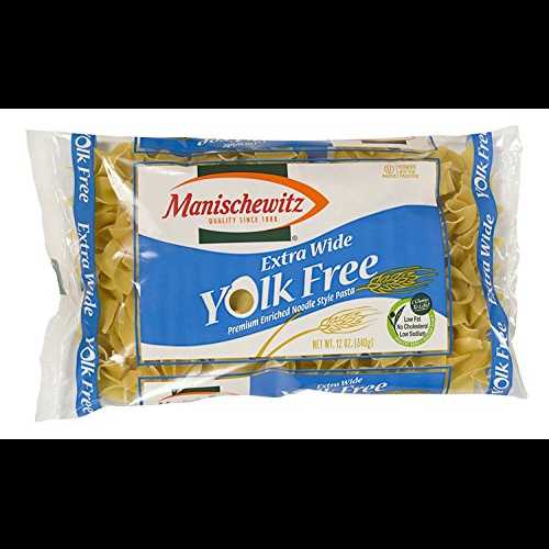 MANISCHEWITZ 卵黄不使用エクストラワイドヌードル、12 オンスバッグ (12 個パック) MANISCHEWITZ Yolk..