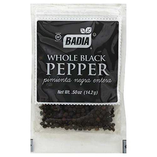 Badia ֥åڥåѡۡ롢0.5 (12ĥѥå) Badia Black Pepper Whole, 0.5-Ounce ...