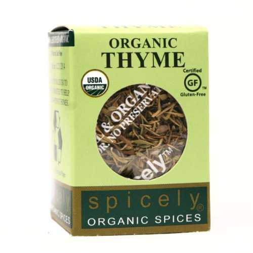 スパイスリー オーガニック タイム 0.10 オンス ecoBox 認定グルテンフリー Spicely Organics Spicely Organic Thyme 0.10 Ounce ecoBox Certified Gluten Free