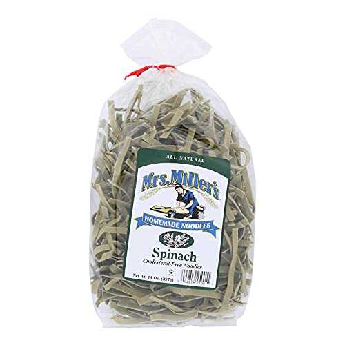 Mrs. Miller's Homemade Noodles、ほうれん草、14 オンス (6 個パック) Mrs. Miller's Homemade Noodles, Spinach, 14 OZ (Pack of 6)