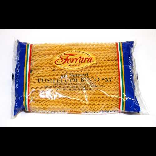 フェラーラ - フジッリ コル ブコ (ロング フジッリ) N. 33、(4) - 16 オンス パッケージ Ferrara - Fusilli col Buco (Long Fusilli) N. 33, (4)- 16 oz. Packages