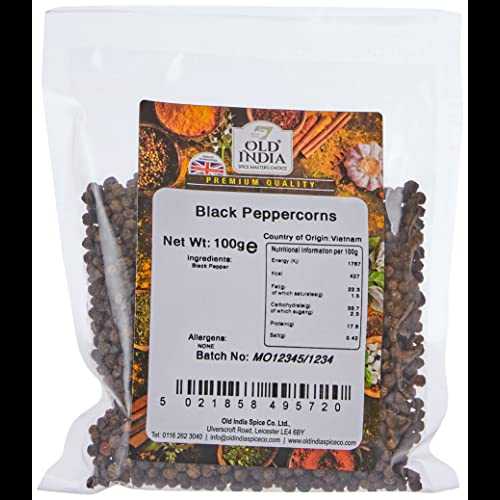 オールド インディア ブラックペッパー 100g Old India Black Peppercorns 100 g オールド インディア ブラックペッパー 100g Old India Black Peppercorns 100 g