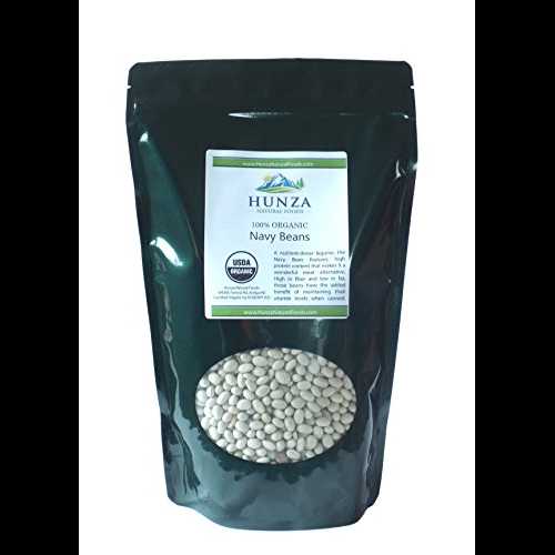 フンザ オーガニックネイビービーンズ (2ポンド) Hunza Natural Foods Hunza Organic Navy Beans (2 lbs)
