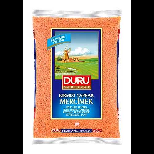 Duru Split Red Lentils 1000g, 100% Natural and Certificated, High Fibe...