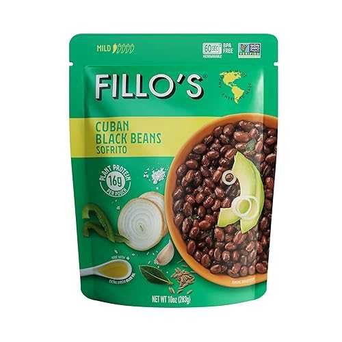 FILLOS キューバ産黒豆とソフリット、10 オンス Fillo's FILLOS Cuban Black Beans And Sofrito, 10 OZ