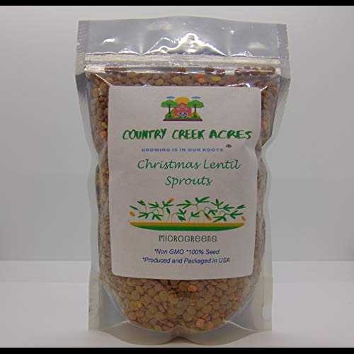 クリスマスレンズ豆 - 新芽の発芽に最適な赤と緑のレンズ豆の種子。2オンス - Country Creek LLC COUNTRY CREEK ACRES GROWING IS IN OUR ROOTS Christmas Lentils- Perfect Mix of Red and Green Lentil Seeds for Sprouting Sprouts. 2 oz-