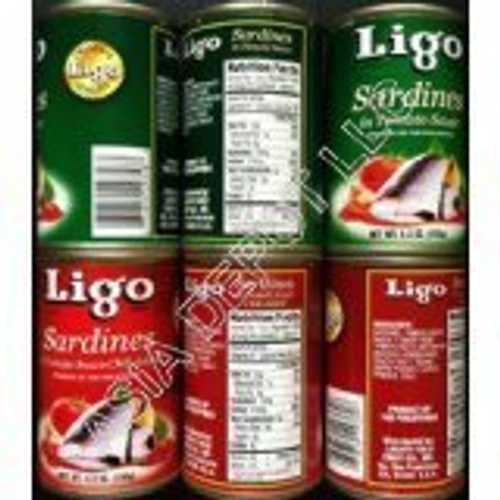 チリ入りイワシのトマトソース煮 (スパイシー) - 5.5 オンス [6 個パック] Ligo Sardines in Tomato Sauce with Chili Added (Spicy) - 5.5oz [Pack of 6] by Ligo