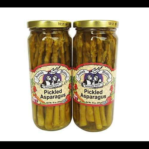 Amish Wedding Foods アスパラガスのピクルス 2 - 16 オンス 瓶 Amish Wedding Foods Pickled Asparagus 2 - 16 oz. Jars