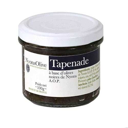 Nyonsolive - Nyons ブラック オリーブ タプナード、90g 瓶 Nyonsolive - Nyons Black Olive Tapenade, 90g Jar
