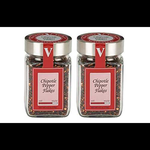 チポトレペッパーフレーク 2 パック – レシピにスモーキーな熱さを加えます。 Victoria Taylor's Chipotle Pepper Flakes 2 Pack Adds smoky heat to recipes.