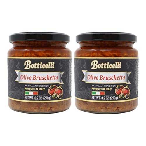 ボッティチェッリのオリーブ ブルスケッタ、10.2 オンス ジャー (2 個パック) - プレミアム イタリア前..