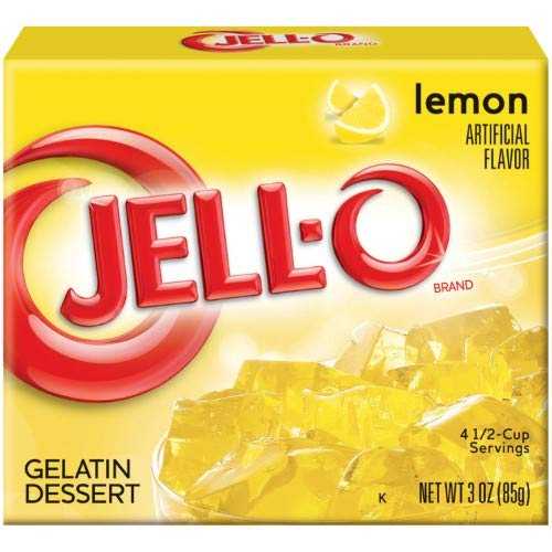 ゼリー、ゼラチンデザート、レモン（2個パック） Jell-o, Gelatin Dessert, Lemon (Pack of 2)
