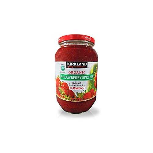 Kirkland Signature Organic Strawberry Spread - 42 Oz (2lb), Made with Fresh Strawberries, 65% Fruit, Preserves, Jam Kirkland Signature Organic Strawberry Spread - 42 Oz (2lb), Made with Fresh Strawberries, 65% Fruit, Preserves, Jam