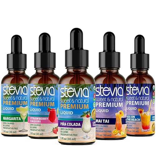 Stevia Intl (Pack of 5) Cocktails Lovers Bundle. Stevia Liquid Drops with 5 Flavors. All Naturally Sweet, Non-Bitter, No Sugar Added, 0 Carb, 0 Calorie, Non-GMO, Vegan, Diabetic & Keto Friendly (1oz)