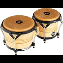 Meinl Percussion LC300NT-M アーティスト シリーズ ルイス コンテ シグネチャー ウッド ボンゴ、ナチュラル、6 3/4 インチおよび...